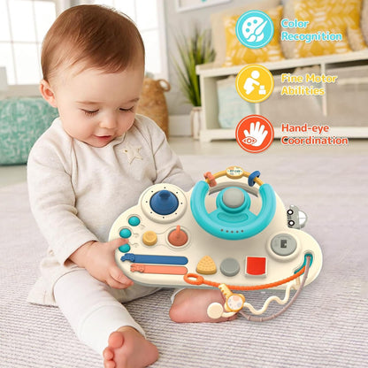 Busy Activity Steering Wheel Baby Pull String Toy - 583