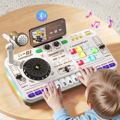 Kids DJ Mixer Toy, Toddler Musical DJ Turntable