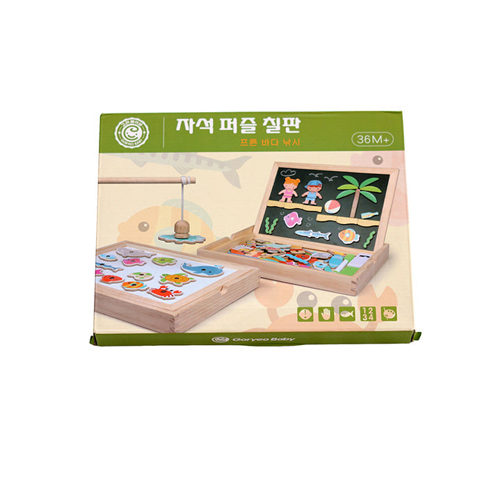 Magnetic drawing and fishing educational board - Fine motor skills toys-
