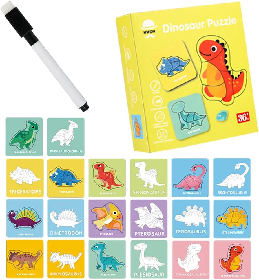 2in1 Jigsaw Puzzle Write and Wipe Cards - 569