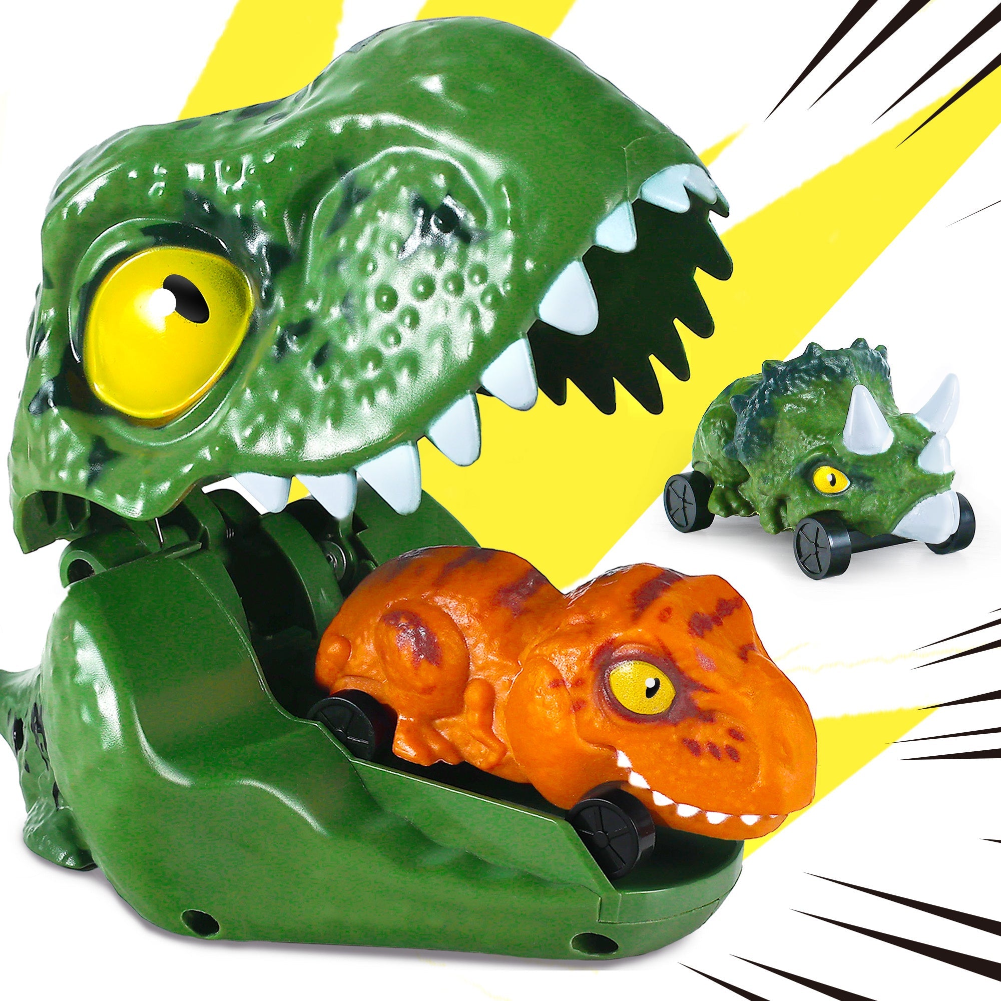Kids Dinosaur Cars Launcher Toys Set