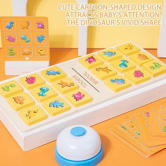 Juego interactivo de campana para emparejar números y dinosaurios - 2 jugadores