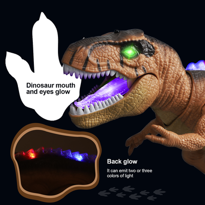 Fidtoy Dinosaurio LED de Juguete a Control Remoto para Niños con Rugido