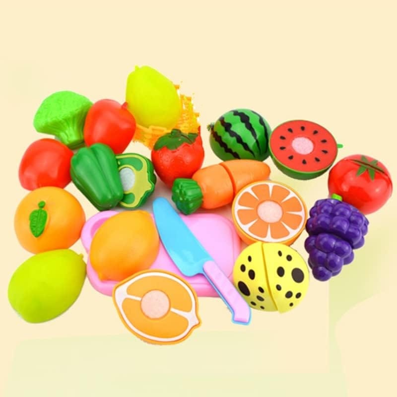 Plastic Mix Vegetables and Fruits Cutting Set - 12 pieces