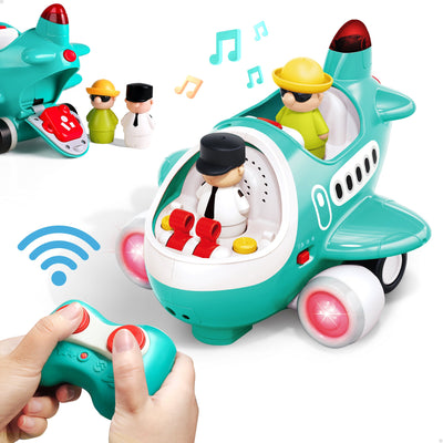 Avion télécommandé Fidtoy avec lumières et sons pour les tout-petits