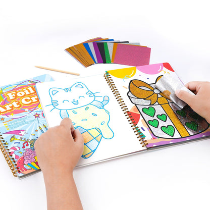 Foil Art Craft Kit | Sparkly Birthday-Themed Creative Set for Kids