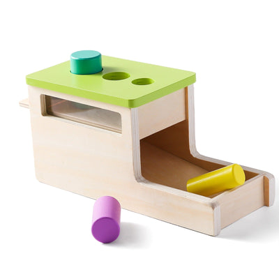 Caja Montessori de seguimiento visual de permanencia del objeto