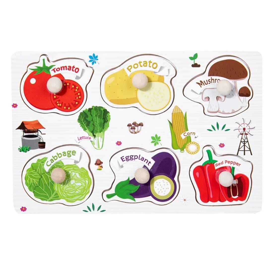 Wooden Small Vegetable Knob Board - 844