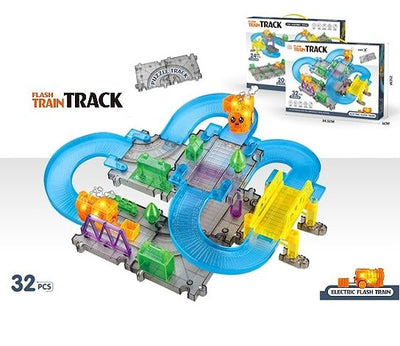 Circuit de train électrique Flash DIY 32 pièces - 56D