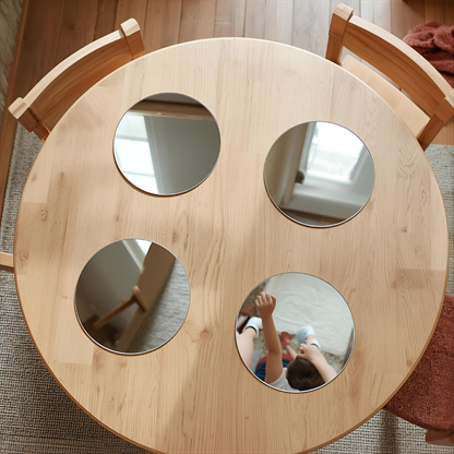 Kids Childcare Safety Acrylic Mirror 40cm Pack of 3 Sensory Round / Square Table Mirror