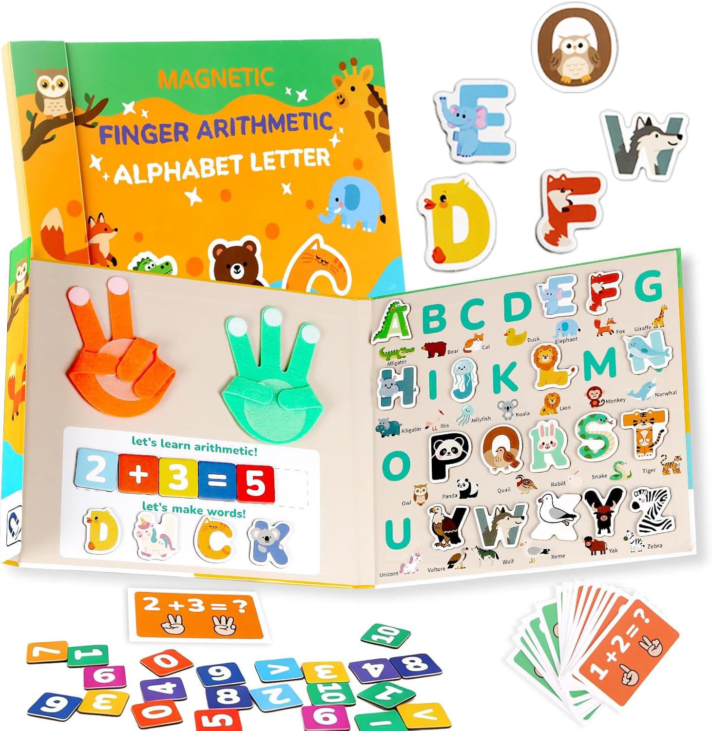 Study 2in1 Letter and Number Magnetic Board Book 53 pieces - 163