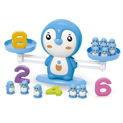 Kit d'apprentissage des mathématiques avec balance pingouin - 100