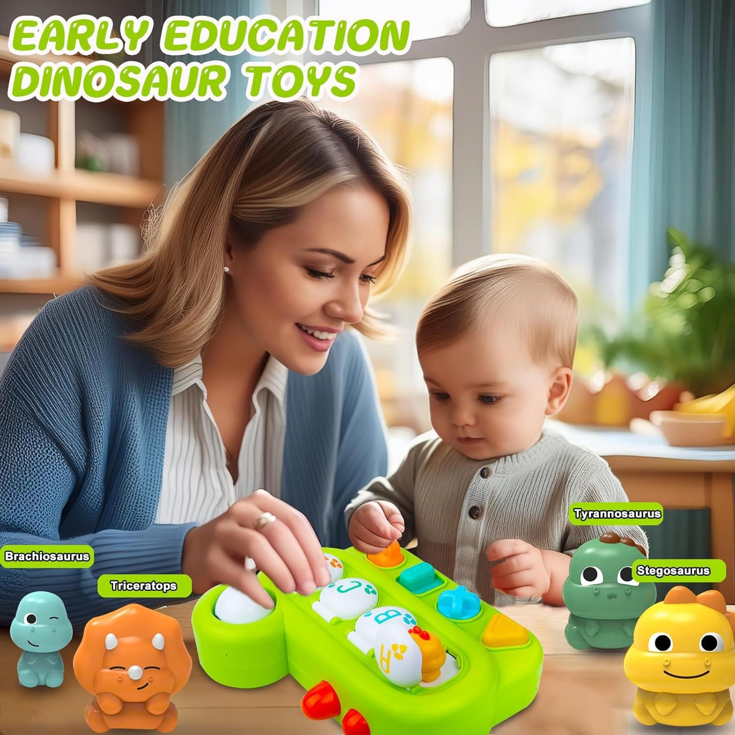 Abecedario de dinosaurios emergente para niños pequeños - 058