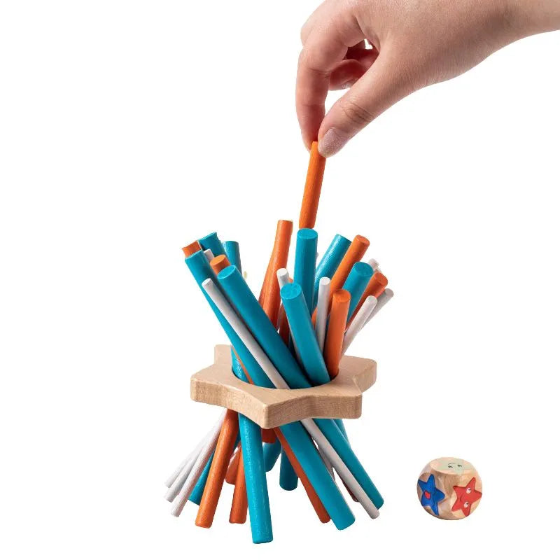 Montessori Wooden Balancing Sticks Game for Toddlers – Fine Motor Skill Educational Toy