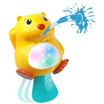 Fidtoy Jouet de Bain Castor avec Jet d'Eau et Lumières