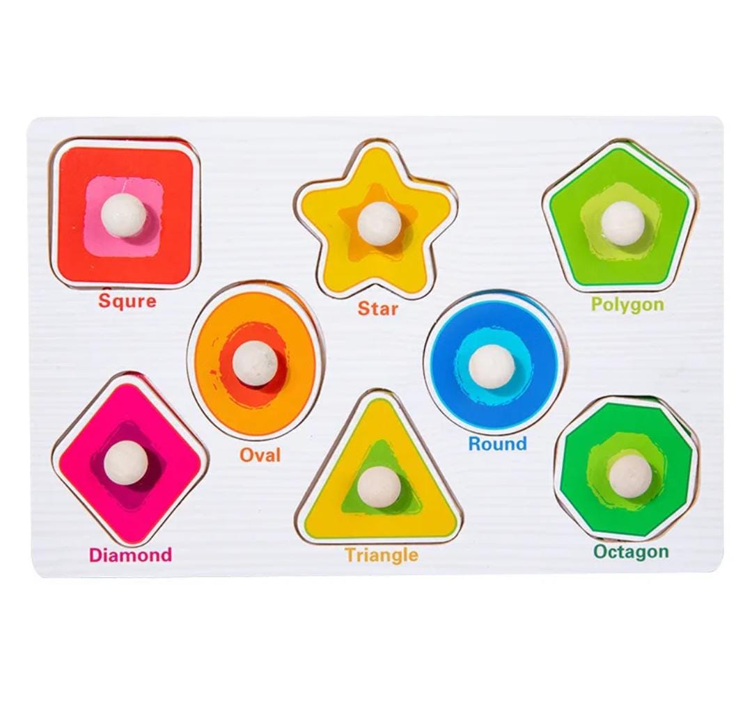 Wooden Small Shapes Knob Board - 844