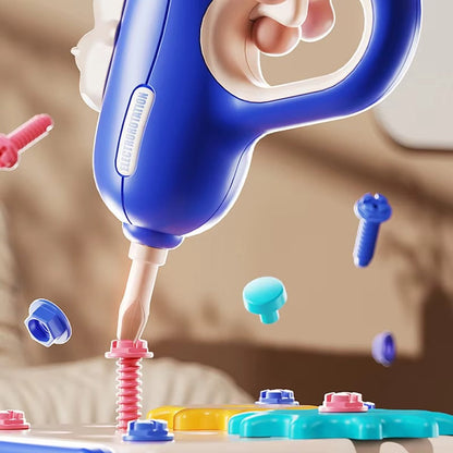 3‑in‑1 Kids Electric Drill & Screwdriver Toolbox – STEM Engineer Play Set, Educational DIY Assembly Toy