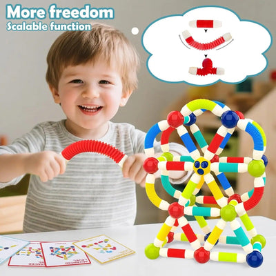 Pop Tube Magnetic Sticks Puzzle with Character -158