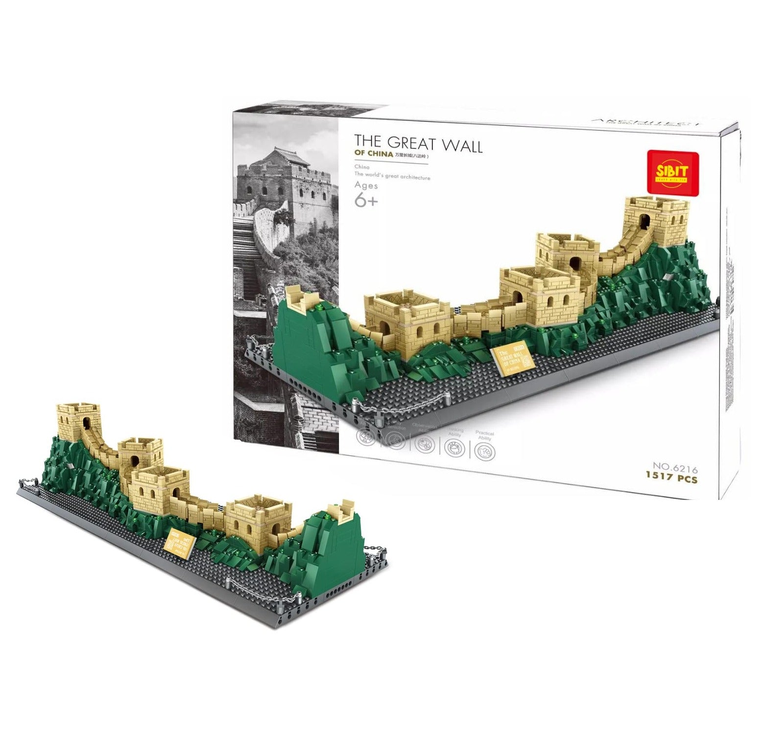 The Great Wall of China Construction Building Blocks Model 1407 Pieces - 216