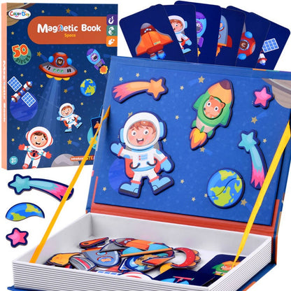 STEAM Magnetic Puzzle Book Board 50 pieces - Space Theme