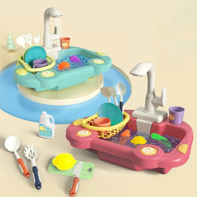 Juego de simulación de lavaplatos y utensilios de cocina - 08K