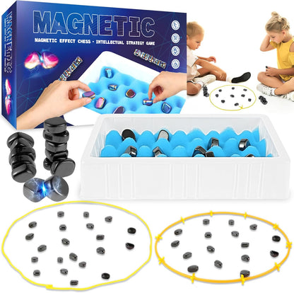 2in1 Magnetic Effect Chess Stone Family Board Game