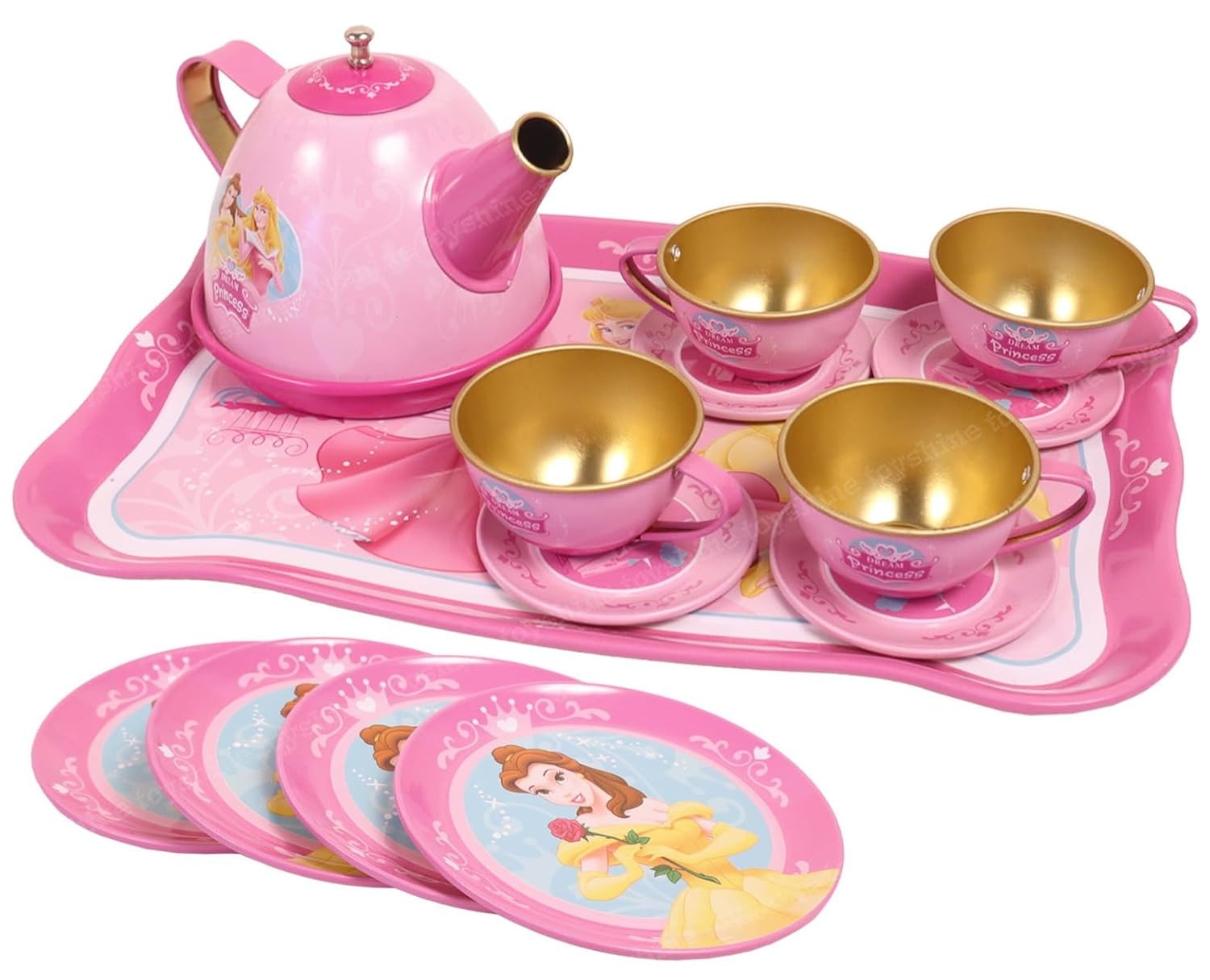 Refined Metal Kitchen Tea Party Set Pretend Play - D50