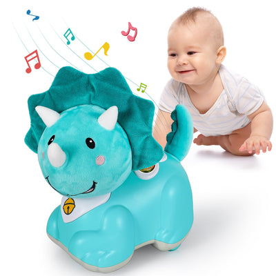Fidtoy Musical Dinosaur Plush Toy with Light & Sound for Babies