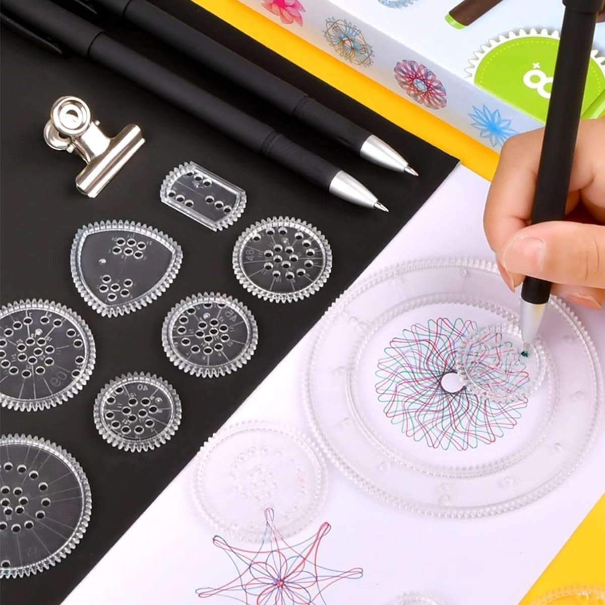 Spiral Art Gear Geometric Drawing Pattern Set - 938
