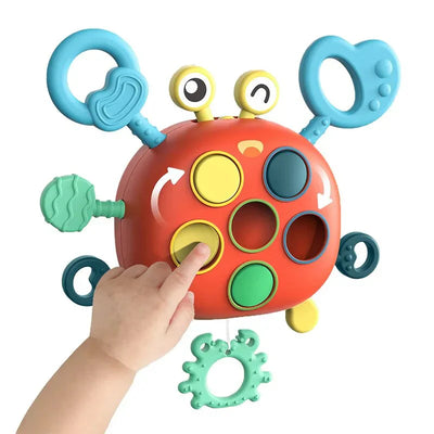 Jouet de traction en silicone crabe Montessori pour tout-petits