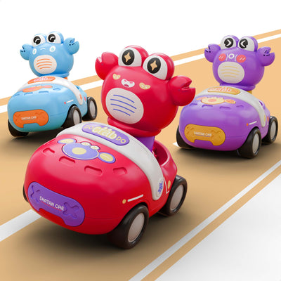 Fidtoy Press to Go Crab Car Toys Set for Toddlers