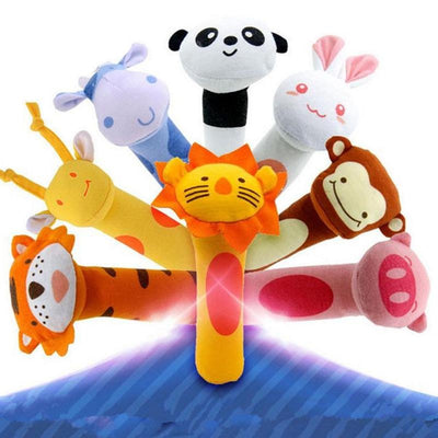Soft Sound Animal Hand bells Plush Squeeze Rattle - 669