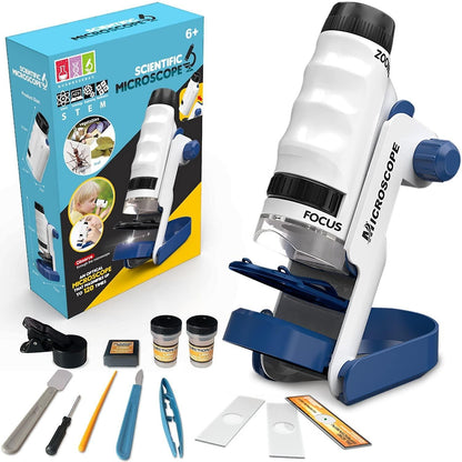STEM Scientific Microscope Portable 120x Zoom Experiment Kit - 220