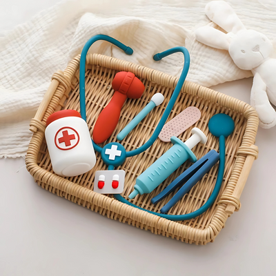 Kit de Jeu de Docteur pour Enfants – Kit Médical Montessori et Jouet d'Imitation pour Tout-Petits