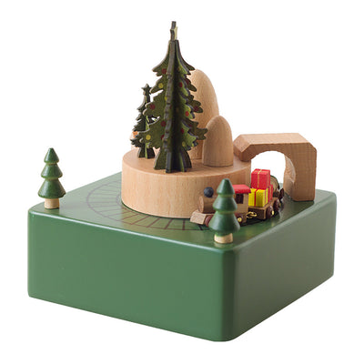 Beginner--Wooden Music Box Christmas Snowflake Decoration Elk
