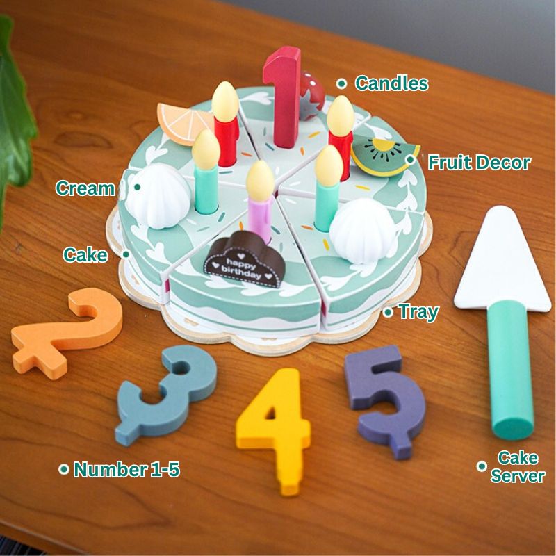 Birthday Cake Play Set Pretend Play Toy