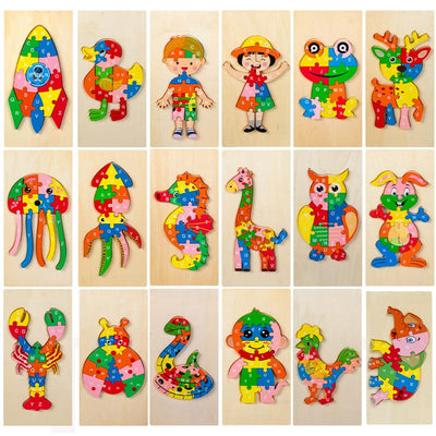 Puzzle en bois Alphabet apprentissage aléatoire - 191