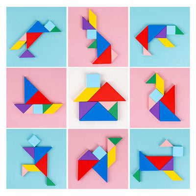 3 in 1 Brainteaser Tangram Puzzle Board - 740