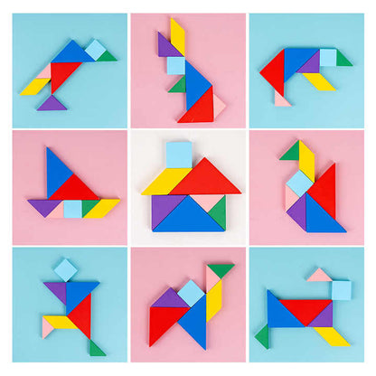 3 in 1 Brainteaser Tangram Puzzle Board - 740