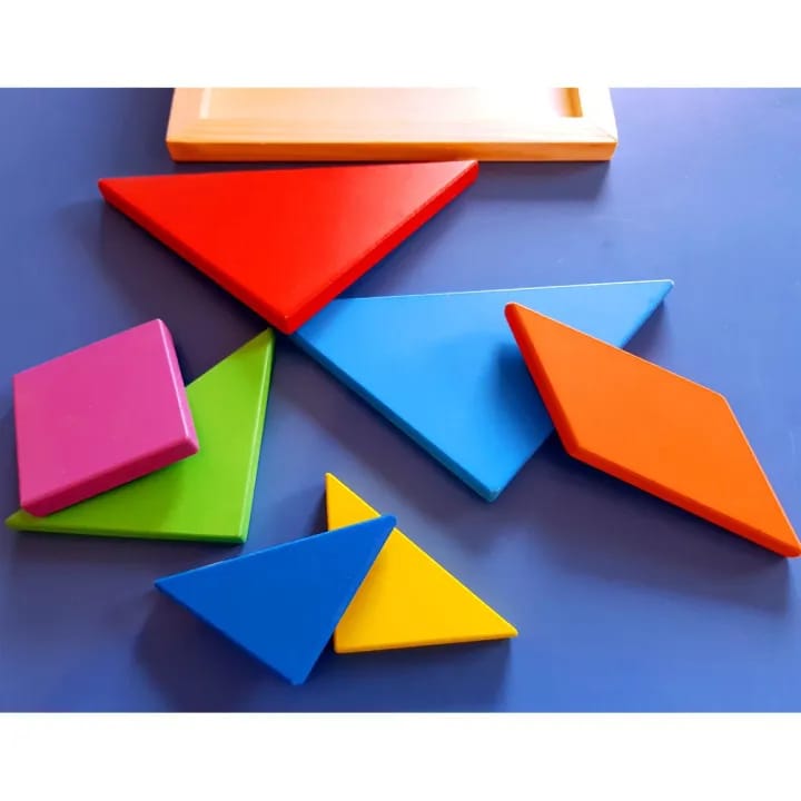 Wooden Tangram Intelligence Puzzle 7 Pieces - 965