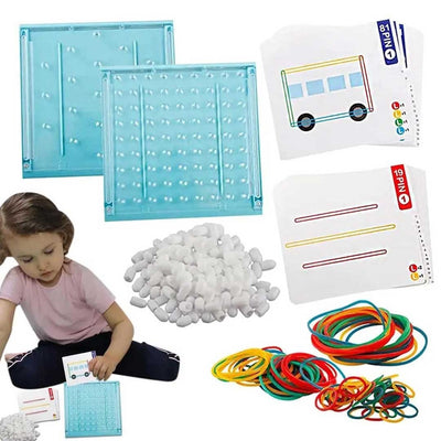 Rubber Band 60 Pattern Board Puzzle Set - 861