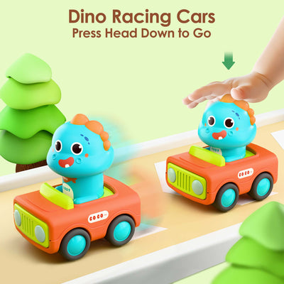 Fidtoy Press and Go Dinosaur Car Toy for Babies and Toddlers