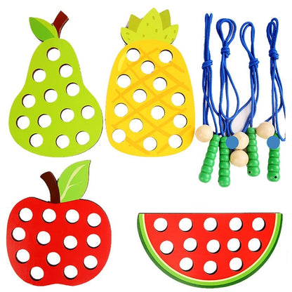 4 in 1 Wooden Fruits Threading Kit - 242