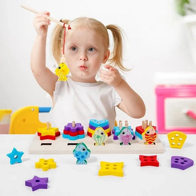 Multifunctional Wooden Shapes and Magnetic Fishing- 582