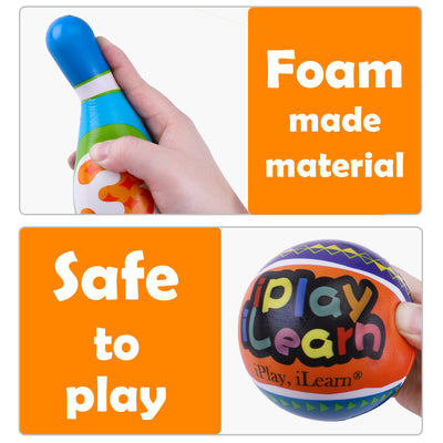 Juego de Bolos Suaves Fidtoy para Niños Pequeños con 10 Pines y 2 Bolas