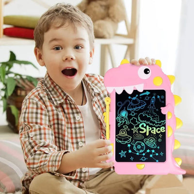Tablette d'écriture Dinosaure Multicolore pour Enfants 8,5 pouces - Couleur Aléatoire