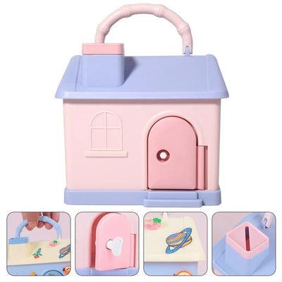 Cartoon Money Saving Bank House - 268