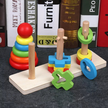Rainbow Three Column Shapes Tower - 744