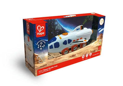 Fidtoy Train Navette Spatiale 2-en-1 - Jouet transformable avec lumières et sons