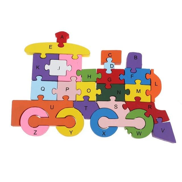 2 in 1 Animal Puzzle | Wooden Jigsaw Puzzle for Kids | Learn Alphabets and Puzzles | 1 PC